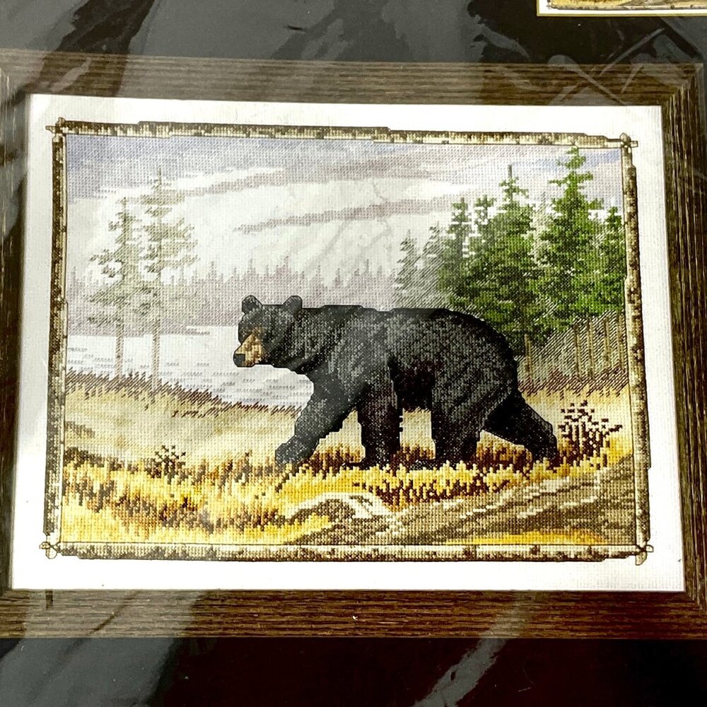 Counted Cross Stitch Majestic Bear Plaid Bucilla 13" x 10" Kit 43481 Unopened